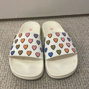 Roller Rabbit disco heart slides